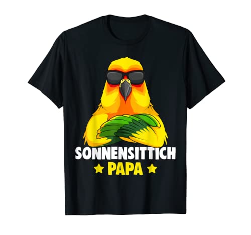 Herren Sonnensittich Papa T-Shirt von Lustige Vogel Liebhaber Geschenkideen