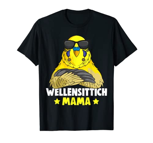 Wellensittich Mama Sittich T-Shirt von Lustige Vogel Liebhaber Geschenkideen