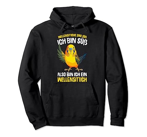 Wellensittiche sind süß Sittich Welli Damen Wellensittich Pullover Hoodie von Lustige Vogel Liebhaber Geschenkideen