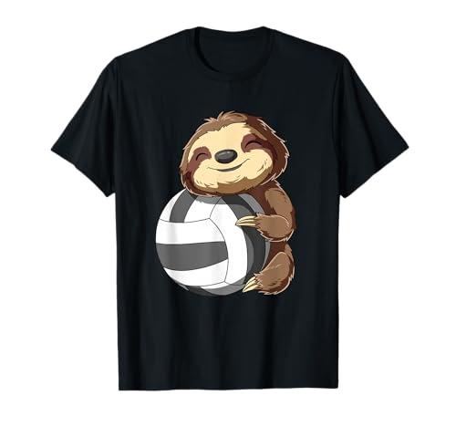 Volleyball Niedliches Baby Faultier Jungen Mädchen T-Shirt Volleyball Niedliches Baby Faultier Jungen Mädchen T-Shirt von Lustige Volleyball Faultier Mädchen Jungen