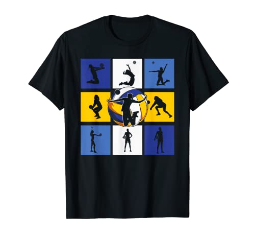 Coole Volleyball Silhouette Design Girl Volleyball T-Shirt von Lustige Volleyball Shirts & Volleyball Geschenke