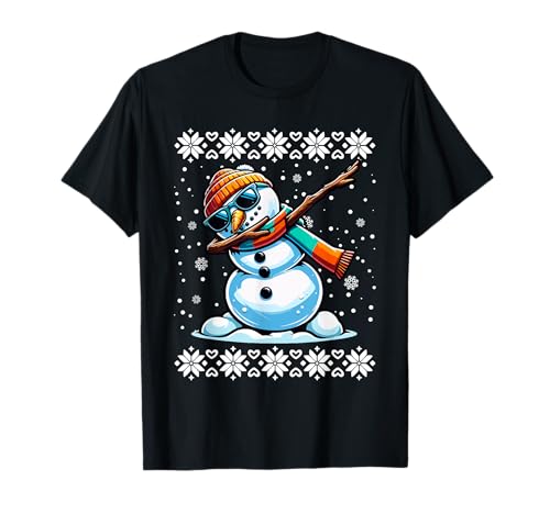 Dabbing Schneemann Weihnachtsfeier Kids Mann Ugly Weihnachts T-Shirt Dabbing Schneemann Weihnachtsfeier Kids Mann Ugly Weihnachts T-Shirt von Lustige Weihachtsshirt Weihnachtspullover Familie