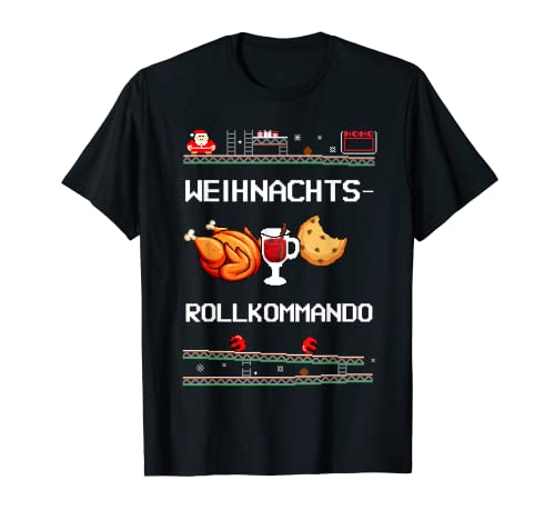 Herren Weihnachtsessen Rollkommando Essen Braten kochen backen Keks T-Shirt Herren Weihnachtsessen Rollkommando Essen Braten kochen backen Keks T-Shirt von Lustige Weihnachten funny ugly christmas sweater