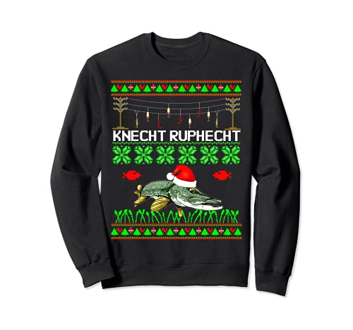Knecht Ruphecht Hecht Angeln Fisch Angel Angler Herren Mann Sweatshirt Knecht Ruphecht Hecht Angeln Fisch Angel Angler Herren Mann Sweatshirt von Lustige Weihnachten funny ugly christmas sweater