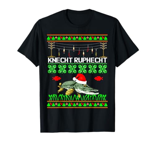 Lustige Weihnachten funny ugly christmas sweater Knecht Ruphecht Hecht Angeln Fisch Angel Angler Herren Mann T-Shirt Schwarz S Crew Neck Casual, Humorous Fishing Christmas T-Shirt Lustige Weihnachten funny ugly christmas sweater Knecht Ruphecht Hecht Angeln Fisch Angel Angler Herren Mann T-Shirt Schwarz S Crew Neck Casual, Humorous Fishing Christmas T-Shirt von Lustige Weihnachten funny ugly christmas sweater