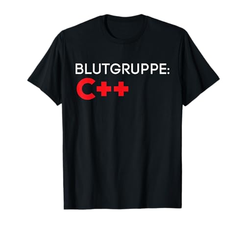 Blutgruppe C++ Weihnachts Geschenk Lustiges Itler Nerd Shirt T-Shirt von Lustige Weihnachts Geschenke Adventskalender Ideen