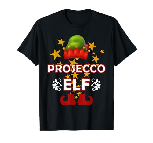 Weihnachts TShirt Lustig Damen Herren Prosecco Elf T-Shirt Weihnachts TShirt Lustig Damen Herren Prosecco Elf T-Shirt von Lustige Weihnachts Motive & Designs