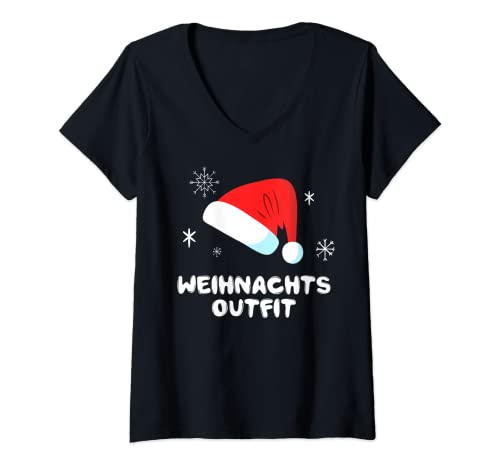 Damen Weihnachtsoutfit Christmas Xmas Weihnachten Weihnachts T-Shirt mit V-Ausschnitt Damen Weihnachtsoutfit Christmas Xmas Weihnachten Weihnachts T-Shirt mit V-Ausschnitt von Lustige Weihnachts Shirts & Geschenk Co.