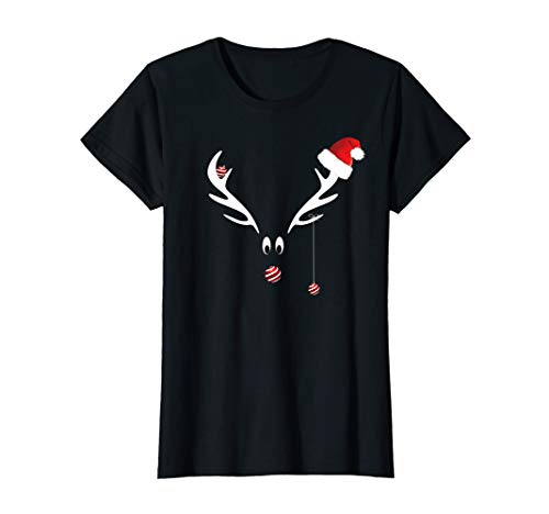 Damen Rentier Rudolph Weihnachts-T-Shirt Geschenkidee rote Nase T-Shirt Damen Rentier Rudolph Weihnachts-T-Shirt Geschenkidee rote Nase T-Shirt von Lustige Weihnachts-T-Shirt & Geschenke Rentier