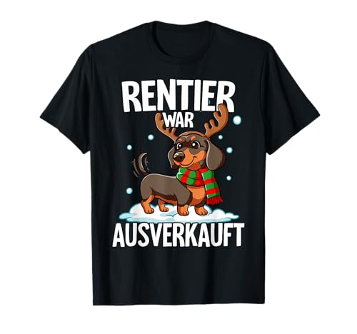 Lustige Weihnachtsgeschenke Rentier War Ausverkauft Winter T-Shirt Schwarz S (Small, EU) Unisex Erwachsene Kinder Fans von Casual Wear Klassisch U-Ausschnitt Regular Pull-On Einfarbig Spruch von Lustige Weihnachtsgeschenke
