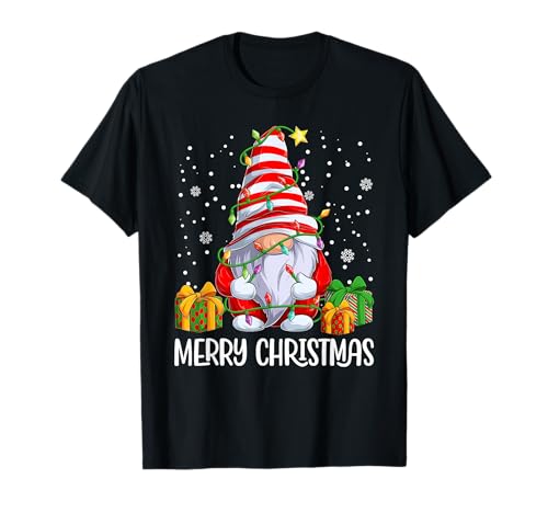 Zwerg Gnom Weihnachtsoutfit Familie Kinder Frohe Weihnachten T-Shirt Zwerg Gnom Weihnachtsoutfit Familie Kinder Frohe Weihnachten T-Shirt von Lustige Weihnachtskleidung für Kinder Erwachsene