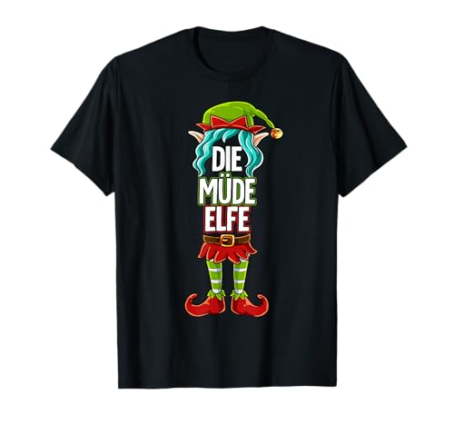 Lustige Weihnachtsoutfits Familie Müde Elfe Partnerlook Weihnachten T-Shirt für Kids, Schwarz, Kleinkind, Kurzarm, Klassisch, Winter Lustige Weihnachtsoutfits Familie Müde Elfe Partnerlook Weihnachten T-Shirt für Kids, Schwarz, Kleinkind, Kurzarm, Klassisch, Winter von Lustige Weihnachtsoutfits Familie