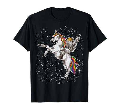 Astronaut reitet ein Einhorn in der Galaxis | Raumfahrer T-Shirt von Lustige Weltraum Geschenkidee