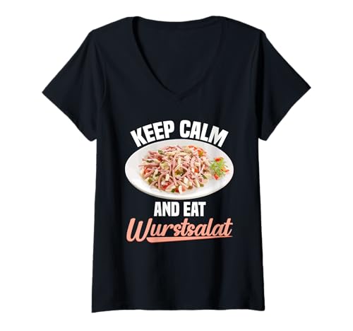 Damen Wurstsalat lustige Sprüche traditionelle Gerichte T-Shirt mit V-Ausschnitt Damen Wurstsalat lustige Sprüche traditionelle Gerichte T-Shirt mit V-Ausschnitt von Lustige Wurstsalat Sprüche