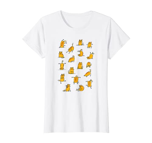 Damen Katzen Yoga Katzen in Yoga Posen T-Shirt Damen Katzen Yoga Katzen in Yoga Posen T-Shirt von Lustige Yoga Katzen