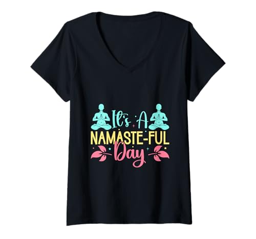 Damen Yoga It´s A Namaste-ful Day Lustiges Yoga T-Shirt mit V-Ausschnitt Damen Yoga It´s A Namaste-ful Day Lustiges Yoga T-Shirt mit V-Ausschnitt von Lustige Yoga Shirts Für Frauen Meditationszubehör