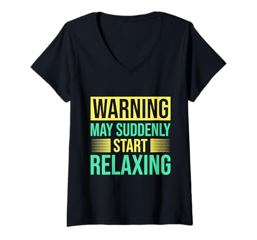 Damen Yoga Suddenly Start Relaxing Lustiges Yoga T-Shirt mit V-Ausschnitt Damen Yoga Suddenly Start Relaxing Lustiges Yoga T-Shirt mit V-Ausschnitt von Lustige Yoga Shirts Für Frauen Meditationszubehör