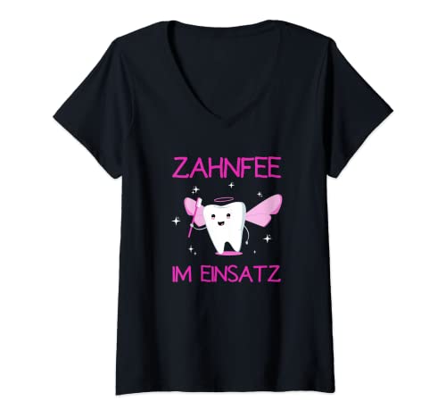 Damen Zahnfee Zahnärztin Zahnmedizinische Fachangestellte Geschenk T-Shirt mit V-Ausschnitt Damen Zahnfee Zahnärztin Zahnmedizinische Fachangestellte Geschenk T-Shirt mit V-Ausschnitt von Lustige Zahnärztin Und Zahnarzthelferin Geschenke