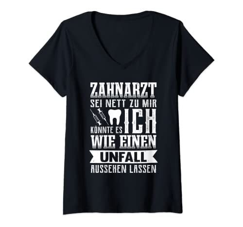 Damen Zahnärztin Arzt Mediziner Lustiges Zahnarzt T-Shirt mit V-Ausschnitt Damen Zahnärztin Arzt Mediziner Lustiges Zahnarzt T-Shirt mit V-Ausschnitt von Lustige Zahnarzt Geschenk Sprüche
