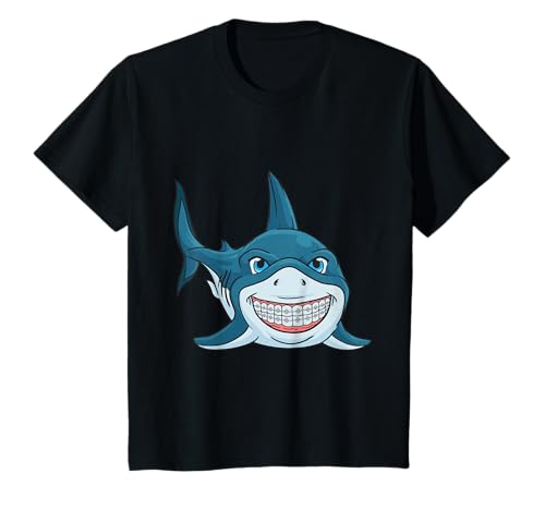 Lustiges Hai Zahnspange Zähne Jungen Mädchen T-Shirt Lustiges Hai Zahnspange Zähne Jungen Mädchen T-Shirt von Lustige Zahnspangen Outfits