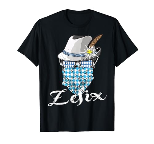 Zefix Tshirt Trachtenshirt Herren Bayrische Tracht Grantler T-Shirt von Lustige Zefix Shirts Lederhosn Volksfest Kirmes