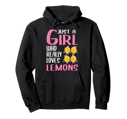 Damen Just A Girl Zitronen Geschenk Zitronen Pullover Hoodie Damen Just A Girl Zitronen Geschenk Zitronen Pullover Hoodie von Lustige Zitronen Geschenke Damen Mädchen