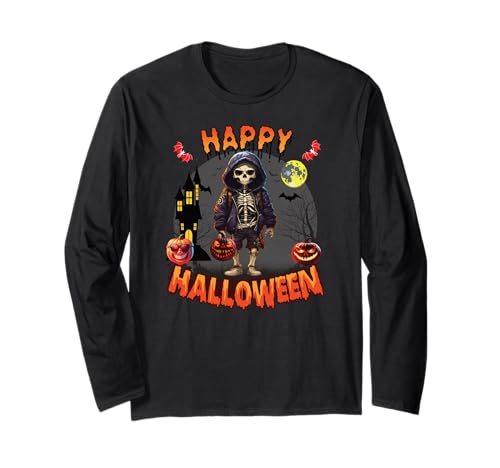 Lustiges Halloween Skelett Kostüm Kinder & Herren gruseliges Langarmshirt Lustiges Halloween Skelett Kostüm Kinder & Herren gruseliges Langarmshirt von Lustige Zombie Skelett Verkleidung Jungen & Damen