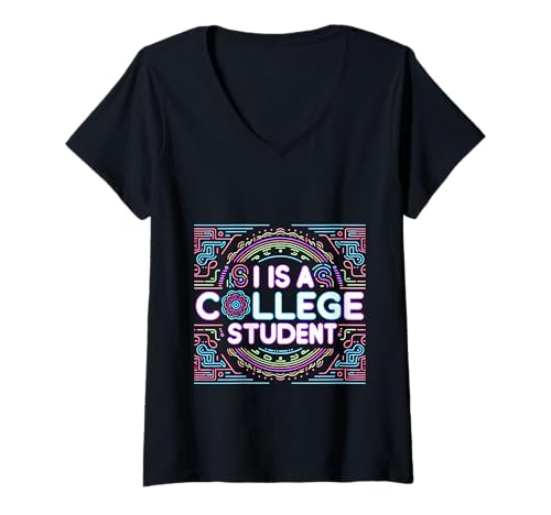 Damen I is A College Student Universitätshumor - T-Shirt mit V-Ausschnitt Damen I is A College Student Universitätshumor - T-Shirt mit V-Ausschnitt von Lustige akademische College-Reise