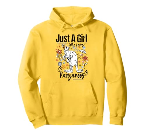 Nur ein Mädchen, das Kangaroos lustige australische Tiere Pullover Hoodie von Lustige australische Tiere Blumengrafiken