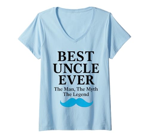 Damen Best Uncle Ever The Man The Myth The Legend T-Shirt mit V-Ausschnitt von Lustige coole Onkel Geschenke für Männer