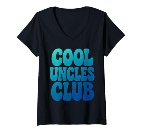Damen Cool Uncles Club T-Shirt mit V-Ausschnitt von Lustige coole Onkel Geschenke für Männer