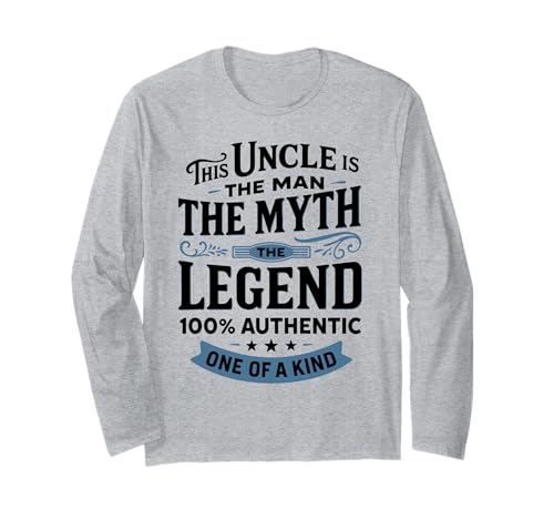 This Uncle is The Man The Myth The Legend 100% Authentic One Langarmshirt von Lustige coole Onkel Geschenke für Männer