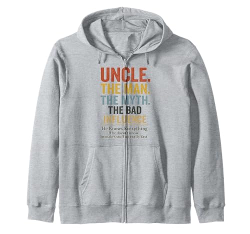 Uncle The Man The Myth The Bad Influence Kapuzenjacke von Lustige coole Onkel Geschenke für Männer
