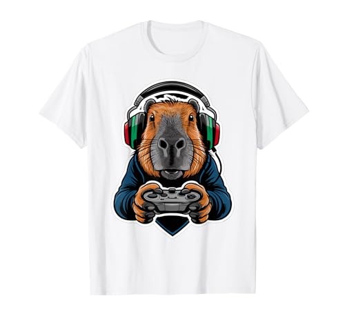 Capybara-Shirts für Kinder,Jungen,GamingVideospiele Capybara T-Shirt von Lustige grafische Capybara Gamers T-Shirts für,