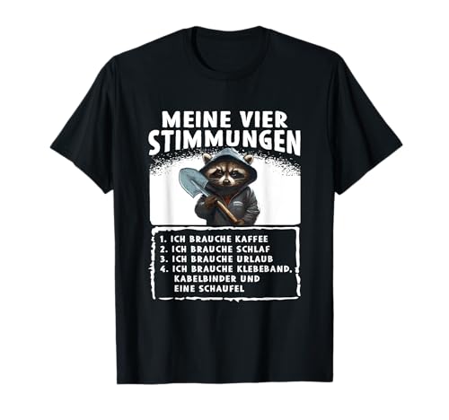 Lustige meine vier Stimmungen Morgen Kaffee Spruch T-Shirt Damen Schwarz Klein EU 38-40 Kaffee Waschbär Crew Neck Kurzarm Polyester 100% Casual, Humorous Waschbär Graphic T-Shirt Büro, Freizeit Lustige meine vier Stimmungen Morgen Kaffee Spruch T-Shirt Damen Schwarz Klein EU 38-40 Kaffee Waschbär Crew Neck Kurzarm Polyester 100% Casual, Humorous Waschbär Graphic T-Shirt Büro, Freizeit von Lustige meine vier Stimmungen Morgen Kaffee Spruch