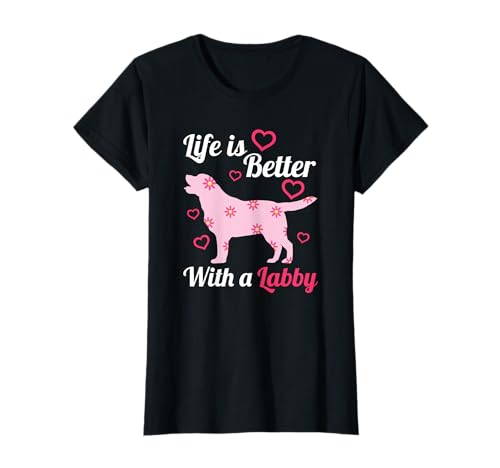 Labrador Retriever Girlie Herz - Hund Mama Geburtstag T-Shirt von Lustige-s Hunde Dog Geschenk Mann Frau Kind