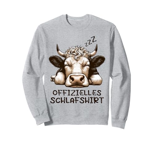 Offizielles Schlafshirt Kuh Damen Herren Lustig Schlafende Sweatshirt Offizielles Schlafshirt Kuh Damen Herren Lustig Schlafende Sweatshirt von Lustige schlafende Kuh für Männer Damen