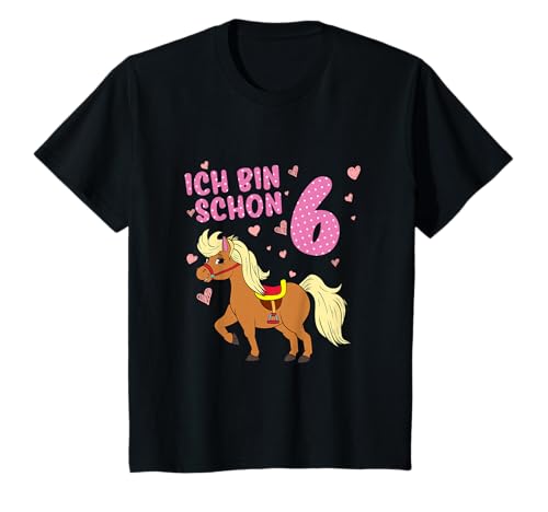 6. Geburtstag Pony 6 Jahre Geschenk Mädchen Pferde Design T-Shirt 6. Geburtstag Pony 6 Jahre Geschenk Mädchen Pferde Design T-Shirt von Mädchen Pferde Geschenke zum sechsten Geburtstag