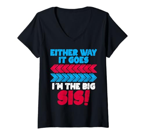Damen Egal wie, ich bestimme lustige Schwester mit Pfeilen T-Shirt mit V-Ausschnitt Damen Egal wie, ich bestimme lustige Schwester mit Pfeilen T-Shirt mit V-Ausschnitt von Lustige stolze Schwester Rollen Humor Text