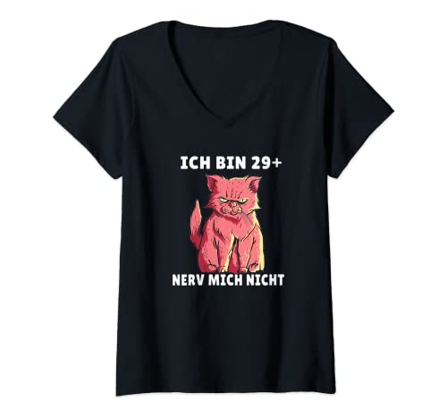 Damen 30. Geburtstag Spruch 30 Jahre Deko Katze T-Shirt mit V-Ausschnitt Damen 30. Geburtstag Spruch 30 Jahre Deko Katze T-Shirt mit V-Ausschnitt von Lustiger 30. Geburtstag Damen Herren Spruch