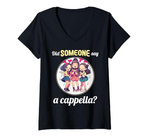 Damen Singen A-Cappella Hobby lustiges A-Cappella T-Shirt mit V-Ausschnitt Damen Singen A-Cappella Hobby lustiges A-Cappella T-Shirt mit V-Ausschnitt von Lustiger A-cappella singen Spruch Shop