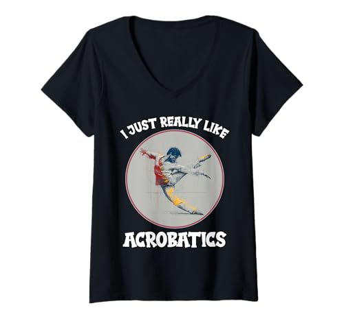 Damen Akrobatik Hobby lustiges Akrobatik T-Shirt mit V-Ausschnitt Damen Akrobatik Hobby lustiges Akrobatik T-Shirt mit V-Ausschnitt von Lustiger Akrobatik Spruch Shop