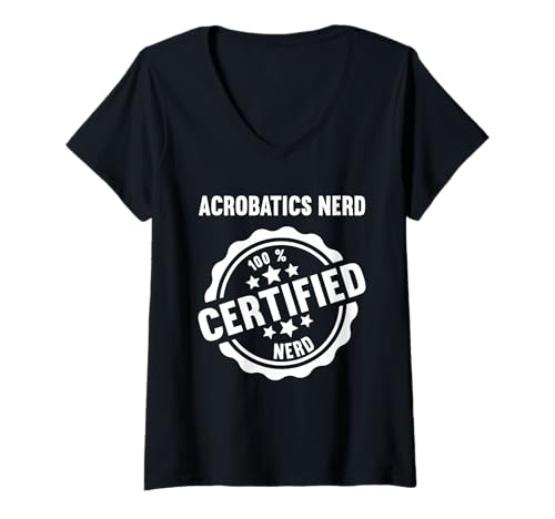 Damen Akrobatik Hobby lustiges Akrobatik T-Shirt mit V-Ausschnitt Damen Akrobatik Hobby lustiges Akrobatik T-Shirt mit V-Ausschnitt von Lustiger Akrobatik Spruch Shop
