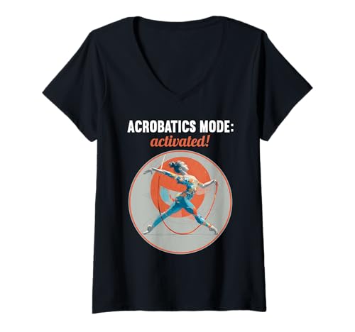 Damen Akrobatik Hobby lustiges Akrobatik T-Shirt mit V-Ausschnitt Damen Akrobatik Hobby lustiges Akrobatik T-Shirt mit V-Ausschnitt von Lustiger Akrobatik Spruch Shop
