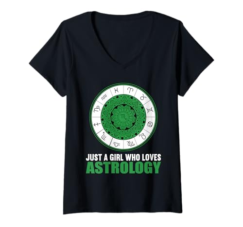 Damen Astrologie Hobby lustiges Astrologie T-Shirt mit V-Ausschnitt Damen Astrologie Hobby lustiges Astrologie T-Shirt mit V-Ausschnitt von Lustiger Astrologie Spruch Shop