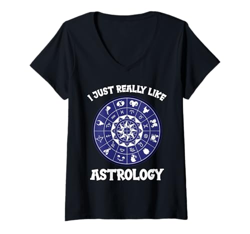 Damen Astrologie Hobby lustiges Astrologie T-Shirt mit V-Ausschnitt Damen Astrologie Hobby lustiges Astrologie T-Shirt mit V-Ausschnitt von Lustiger Astrologie Spruch Shop