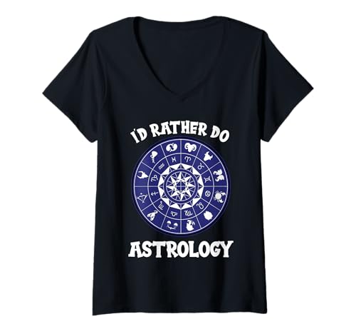 Damen Astrologie Hobby lustiges Astrologie T-Shirt mit V-Ausschnitt Damen Astrologie Hobby lustiges Astrologie T-Shirt mit V-Ausschnitt von Lustiger Astrologie Spruch Shop