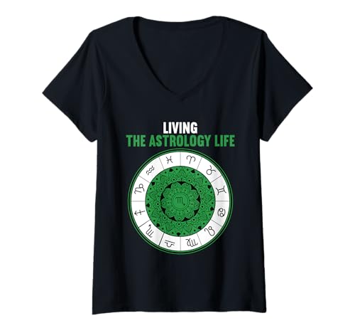 Damen Astrologie Hobby lustiges Astrologie T-Shirt mit V-Ausschnitt Damen Astrologie Hobby lustiges Astrologie T-Shirt mit V-Ausschnitt von Lustiger Astrologie Spruch Shop