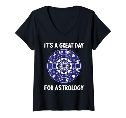 Damen Astrologie Hobby lustiges Astrologie T-Shirt mit V-Ausschnitt Damen Astrologie Hobby lustiges Astrologie T-Shirt mit V-Ausschnitt von Lustiger Astrologie Spruch Shop