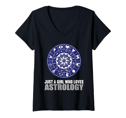 Damen Astrologie Hobby lustiges Astrologie T-Shirt mit V-Ausschnitt Damen Astrologie Hobby lustiges Astrologie T-Shirt mit V-Ausschnitt von Lustiger Astrologie Spruch Shop